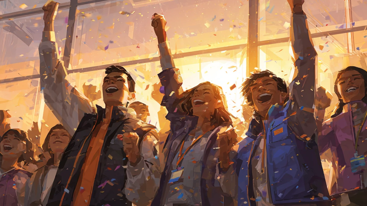 Young Professionals Celebrating