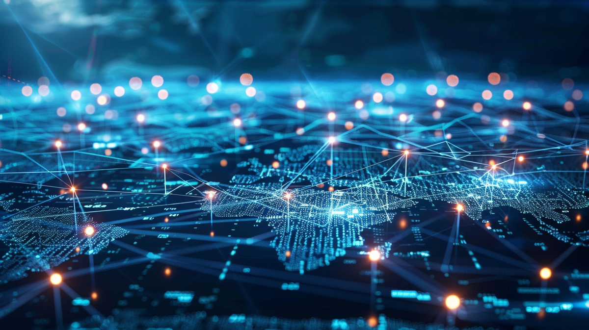 Distributed systems architecture with multiple data centers connected by network lines